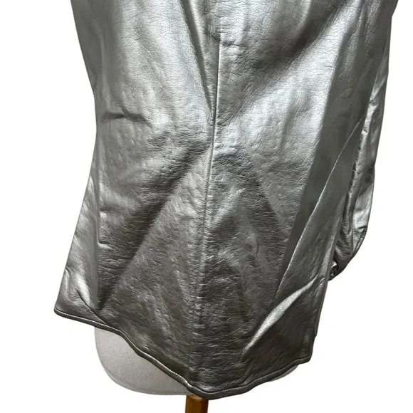 INC INTERNATIONAL CONCEPTS TOP WOMENS SIZE SMALL SILVER METALLIC ONE SHOULDER - Picture 6 of 16